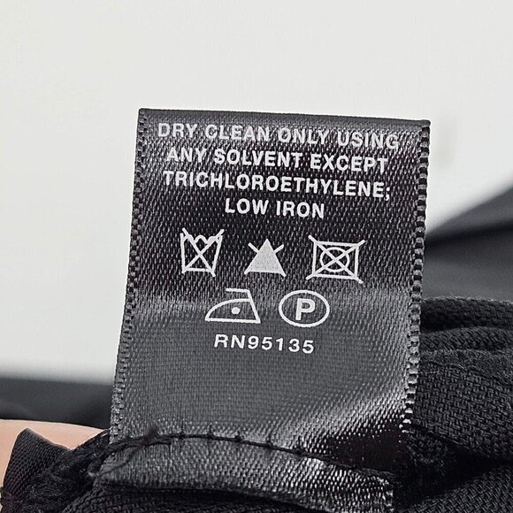 Lafayette 148 Stanton Linen Pants Black Women’s Size 12 Straight Leg Minimalist - Picture 9 of 12